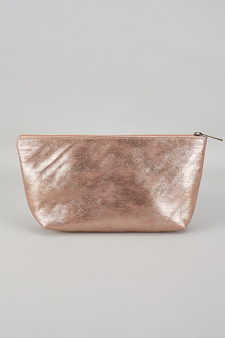 Multi-Colored Raw Silk Embroidered Travel Pouch by The Purple Sack at Pernia's Pop Up Shop