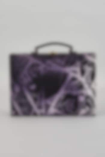 Multi-Colored Canvas Digital Printed Box Clutch by The Purple Sack