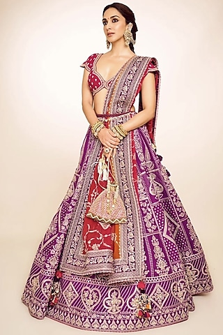 Pink Raw Silk Zardosi Hand Embroidered Potli by The Pink Potli