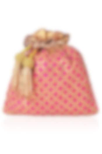 Pink Gota Patti and Beads Potli Bag by The Pink Potli
