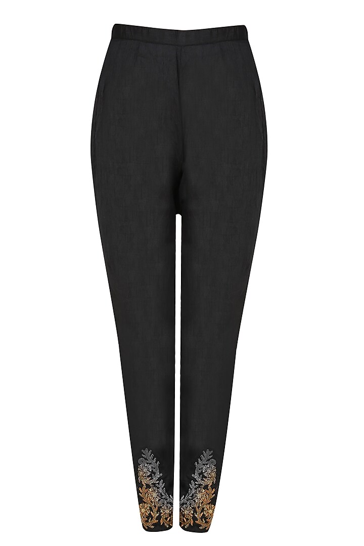 Tanya Patni presents Boysenberry dori front slit kurtaand black pencil pants available only at Pernia's Pop Up Shop.