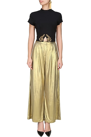 Cyclops front notch crop top by Tanya Patni
