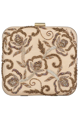 Badge Embroidered Square Clutch by The Purple Sack