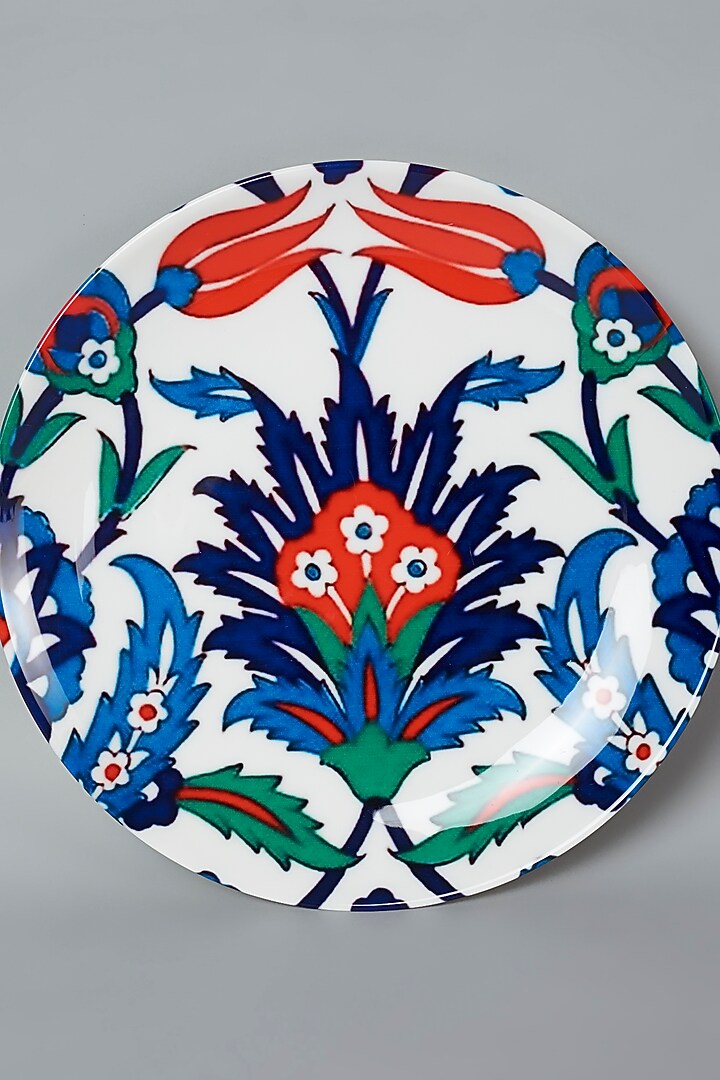 Multi-Colored Floral Turkish Ceramic Wall Plate by The Quirk India at Pernia's Pop Up Shop