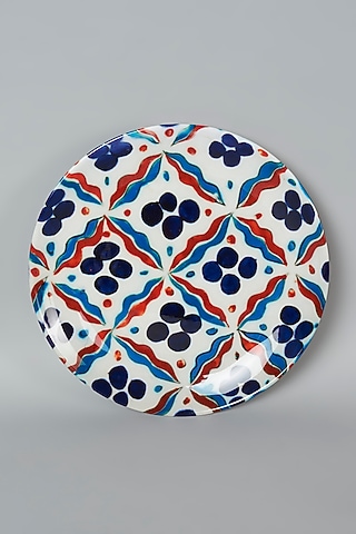 Multi-Colored Turkish Cherry Blossom Ceramic Wall Plate by The Quirk India