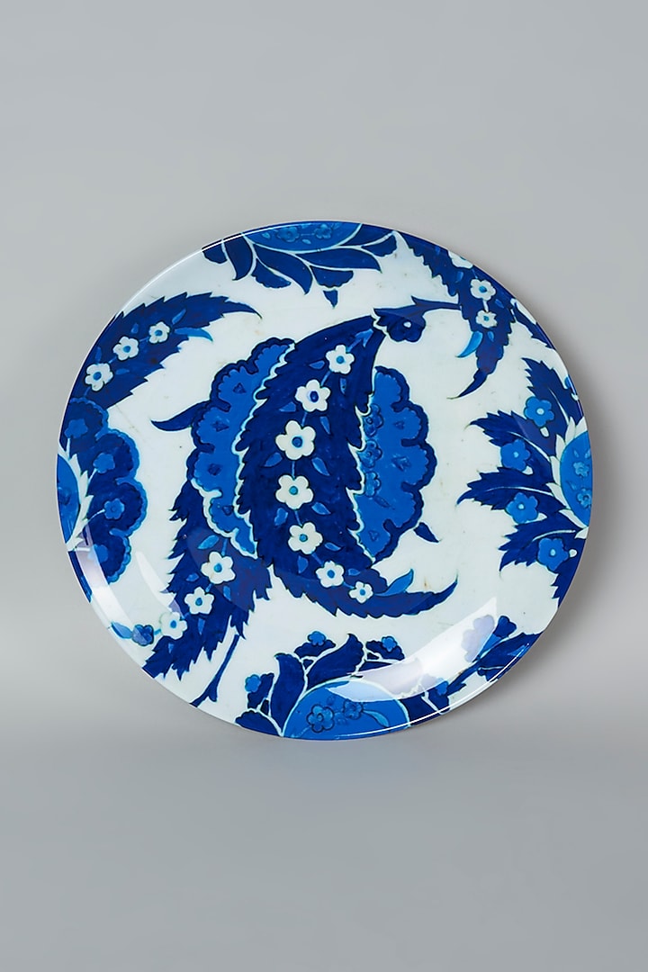 Blue Turkish Delight Ceramic Wall Plate by The Quirk India