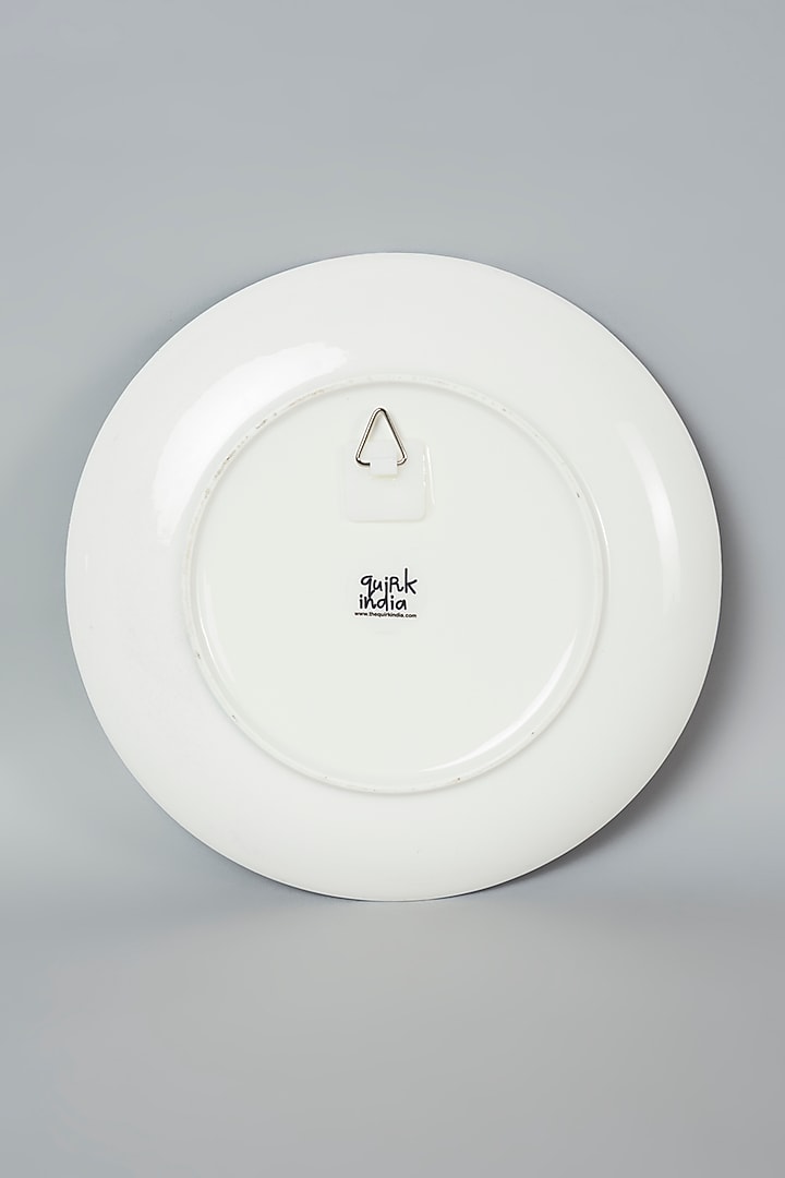 Navy Blue Turkish Marble Art Ceramic Wall Plate by The Quirk India at Pernia's Pop Up Shop
