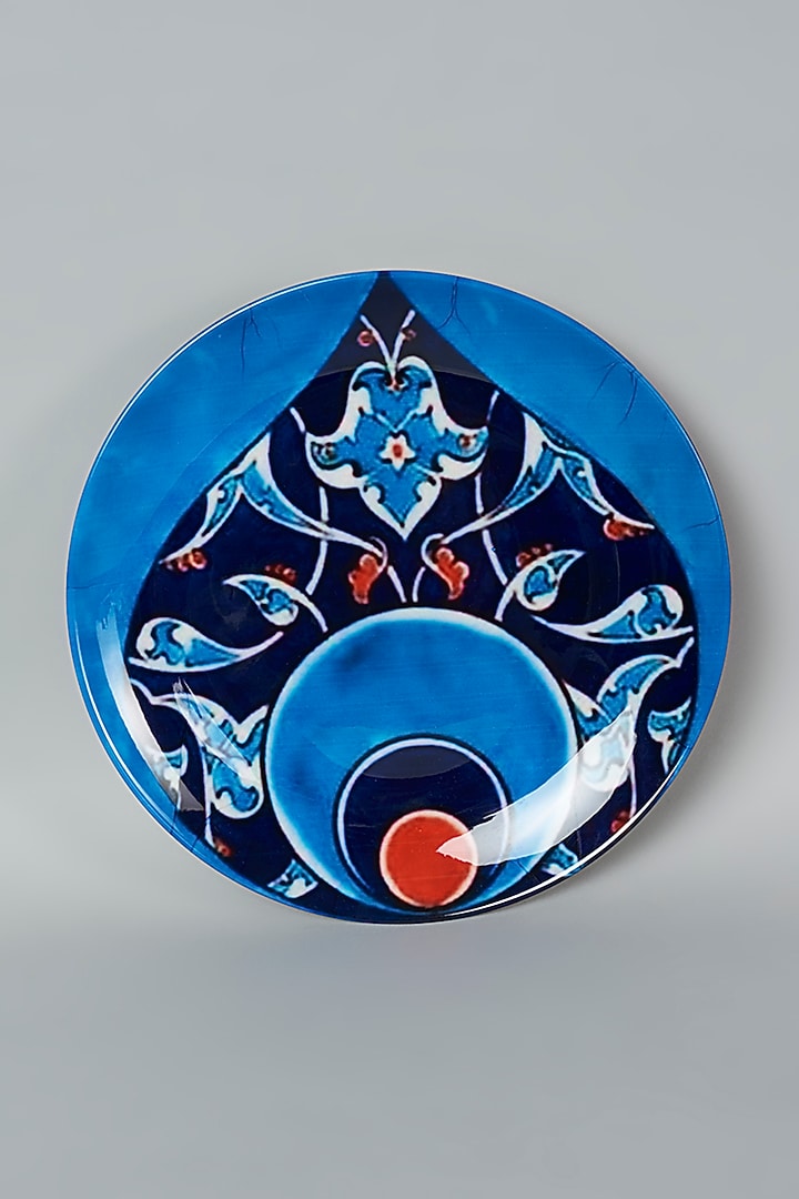 Cobalt Blue Turkish Morrocan Tile Ceramic Wall Plate by The Quirk India at Pernia's Pop Up Shop
