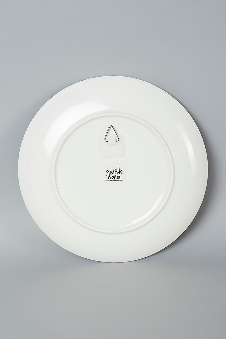 White & Blue Pottery Pattern Wall Plate by The Quirk India at Pernia's Pop Up Shop