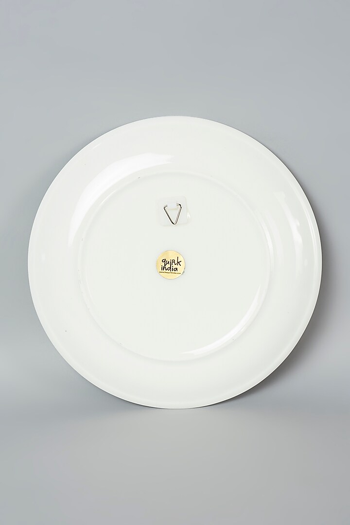 White With Black Lines Scribbled Wall Plate by The Quirk India at Pernia's Pop Up Shop