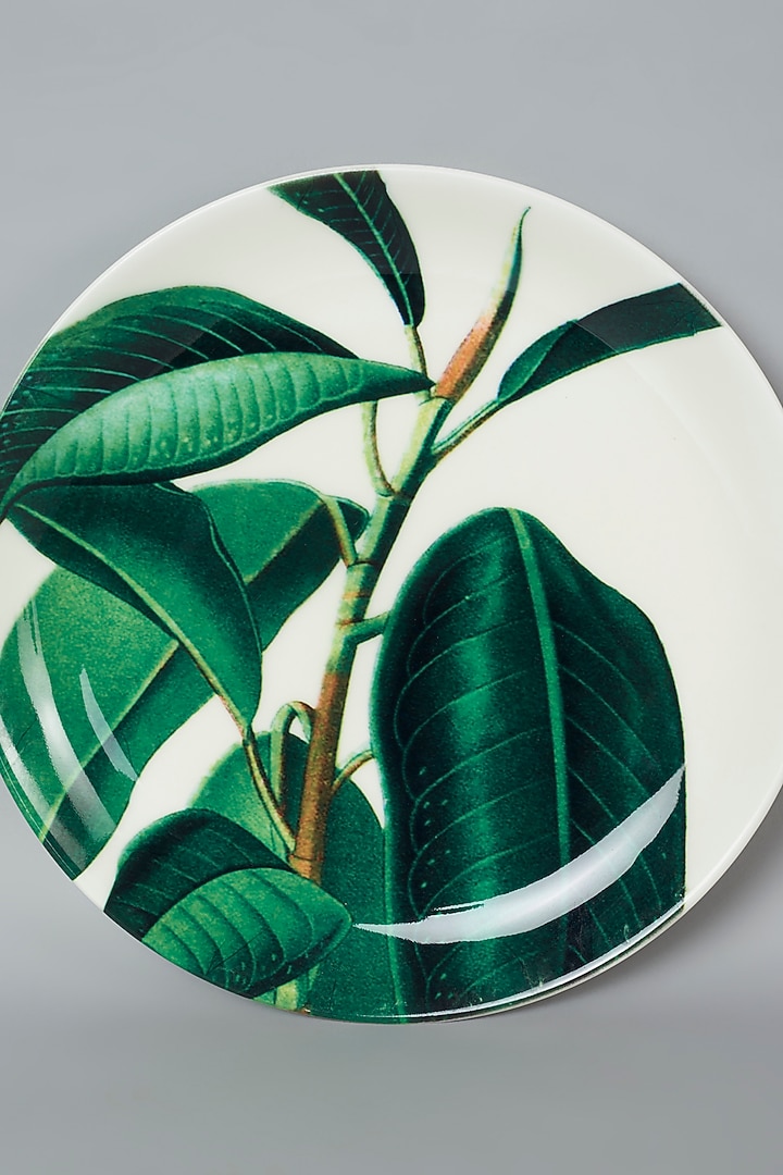 White Banana & Palm Leaf Wall Plate by The Quirk India at Pernia's Pop Up Shop