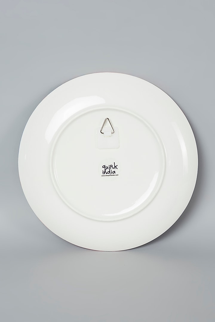 Blue Lal Kila Ceramic Decorative Wall Plate by The Quirk India at Pernia's Pop Up Shop