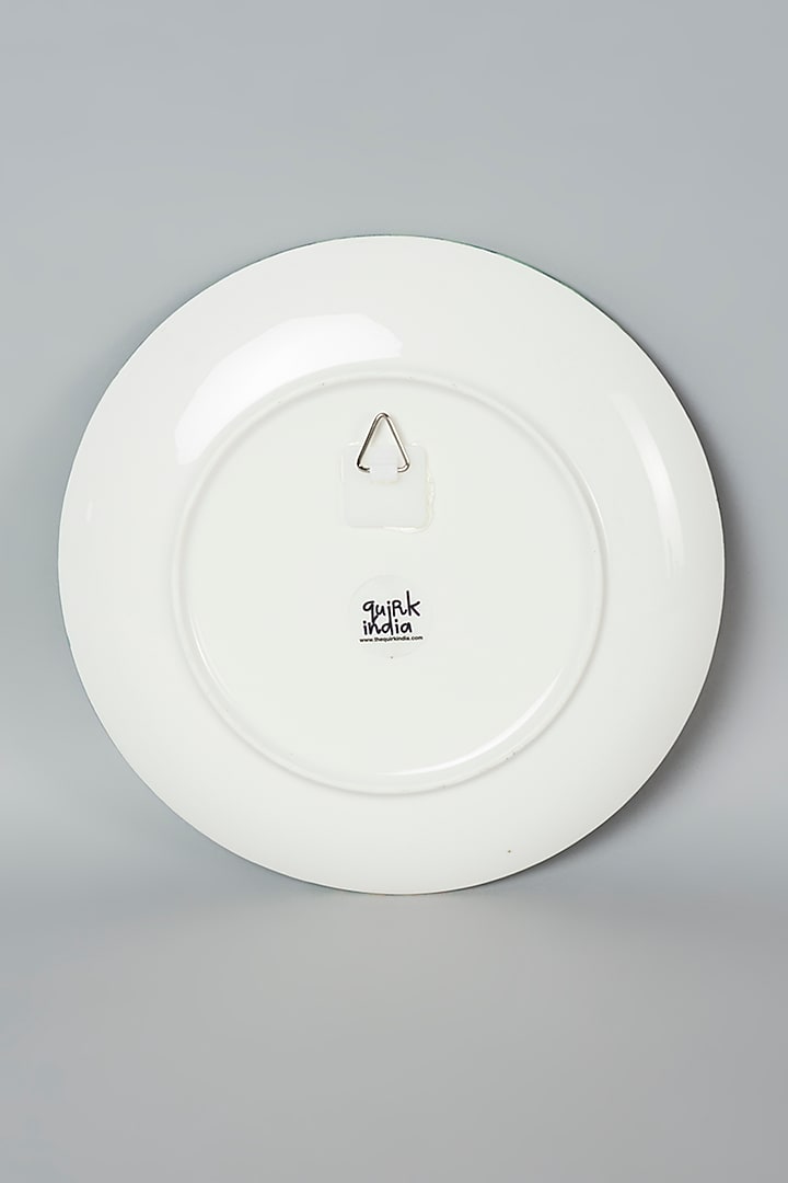 White & Green Banana Leaves Cluster Wall Plate by The Quirk India at Pernia's Pop Up Shop
