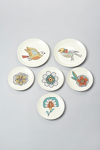 American Bird Wall Plates (Set of 6) by The Quirk India