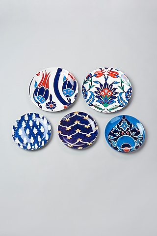 Turkish Delight Wall Plates (Set of 5) by The Quirk India