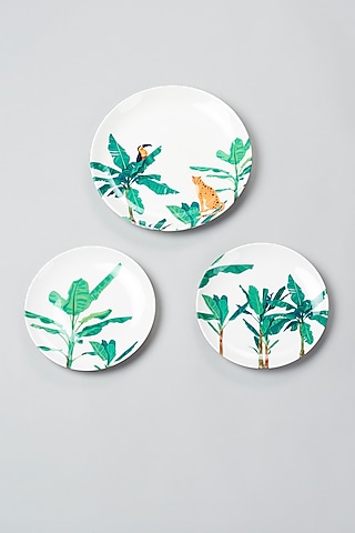 Tropical Forest Wall Plates (Set of 3) by The Quirk India