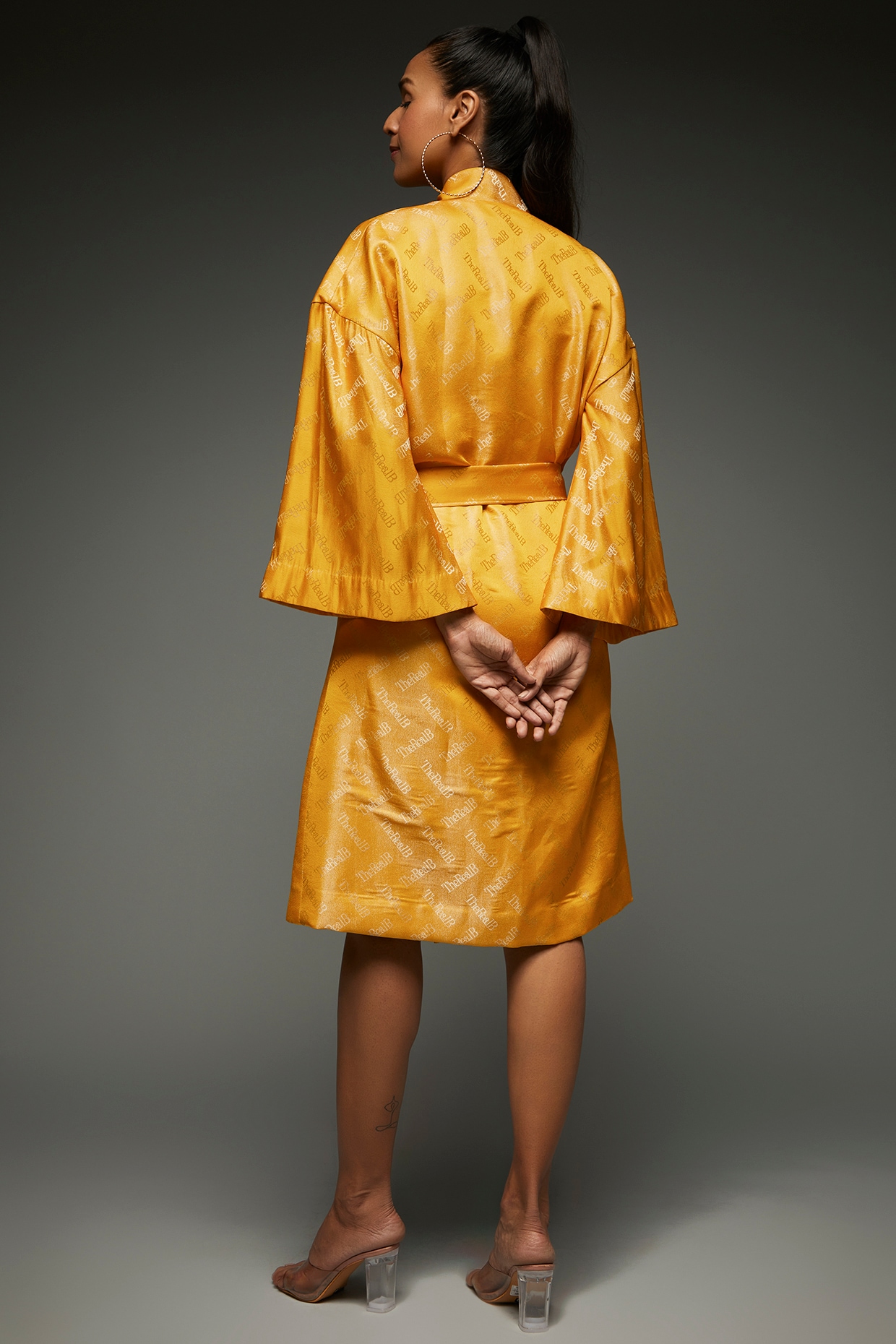 Mustard kimono outlet dress