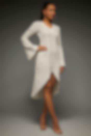 Off-White Cotton Midi Summer Dress by TheRealB at Pernia's Pop Up Shop