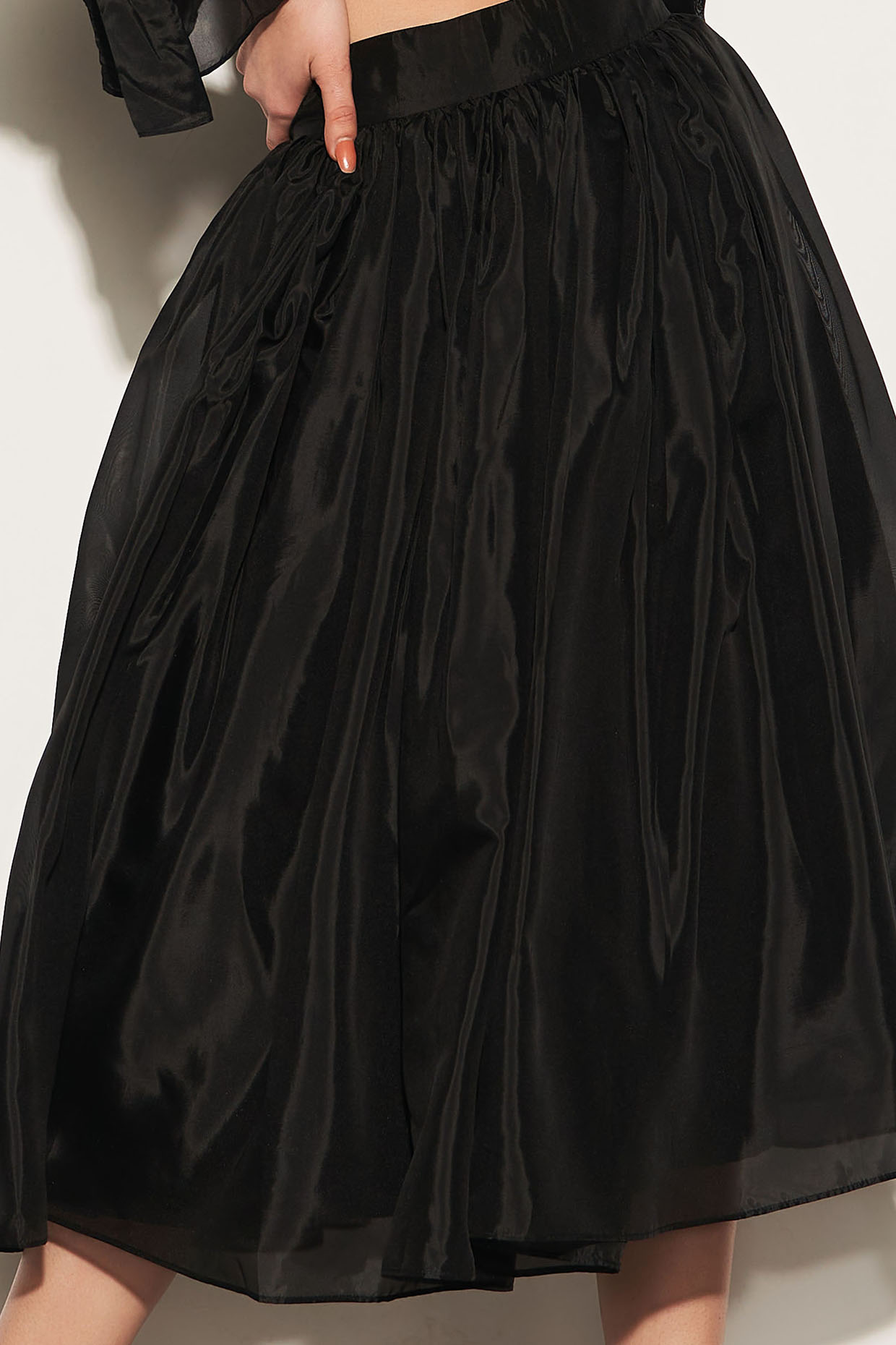 black organza skirt