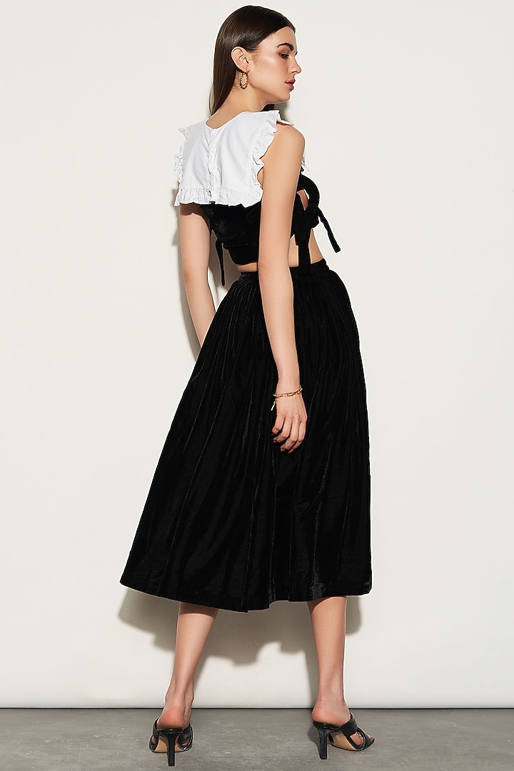 Black Velvet High-Waisted Skirt by TheRealB at Pernia's Pop Up Shop