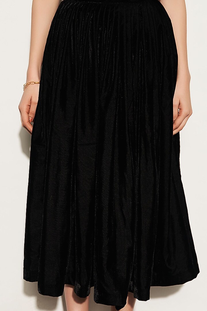 Black Velvet High-Waisted Skirt by TheRealB at Pernia's Pop Up Shop
