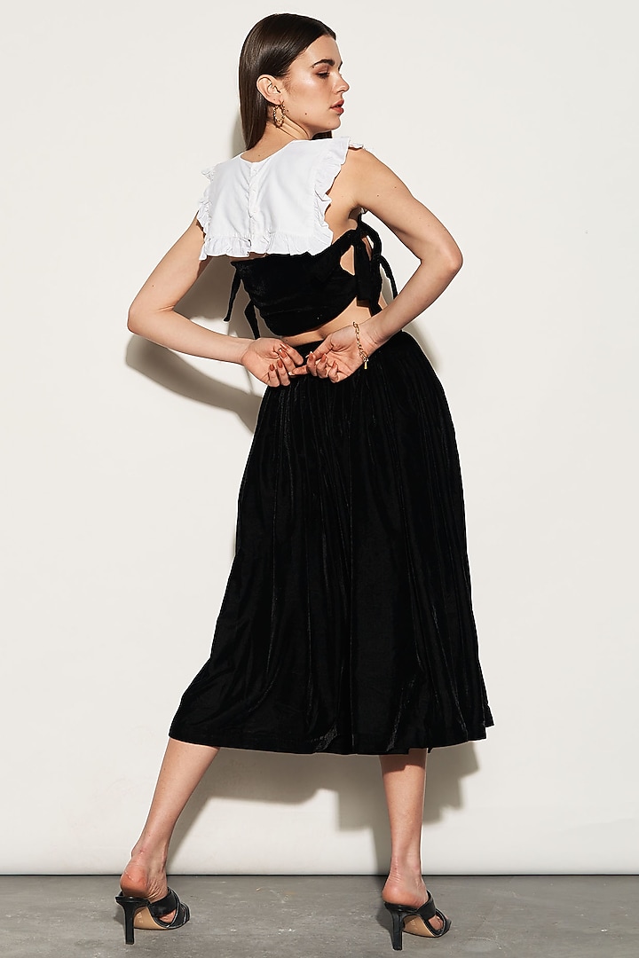 Black & White Velvet Blouse by TheRealB at Pernia's Pop Up Shop
