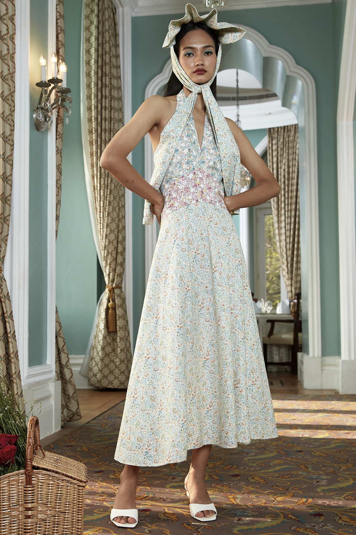 Multi-Coloured Printed Summer Dress by TheRealB at Pernia's Pop Up Shop