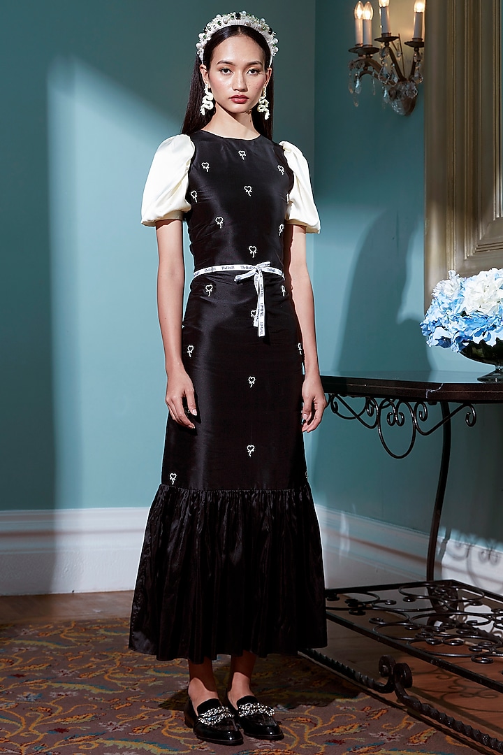 Black Embellished Maxi Vacation Dress by TheRealB at Pernia's Pop Up Shop