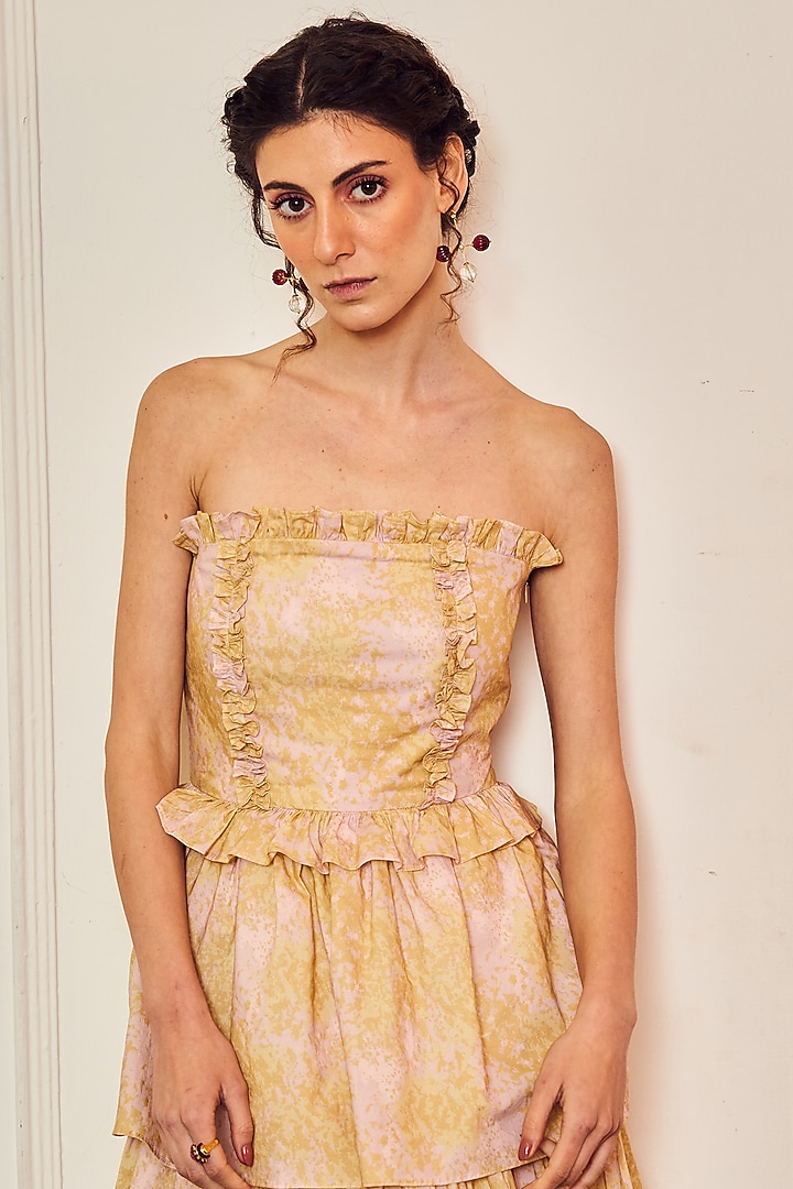 Multi-Colored Cotton Ruffled Maxi Tiered Summer Dress by TheRealB at Pernia's Pop Up Shop