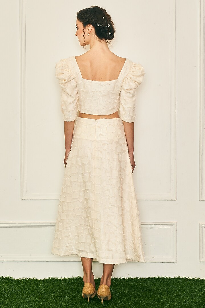 Cream Polyester Skirt Set by TheRealB at Pernia's Pop Up Shop