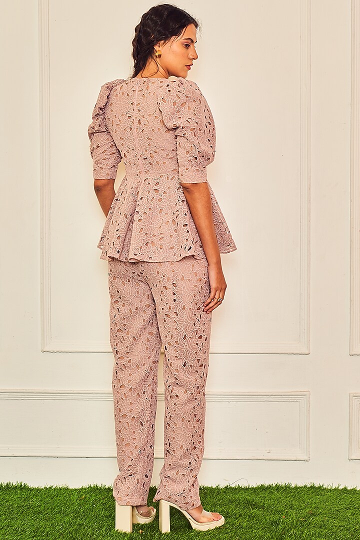 Brown Cotton Pant Set by TheRealB at Pernia's Pop Up Shop