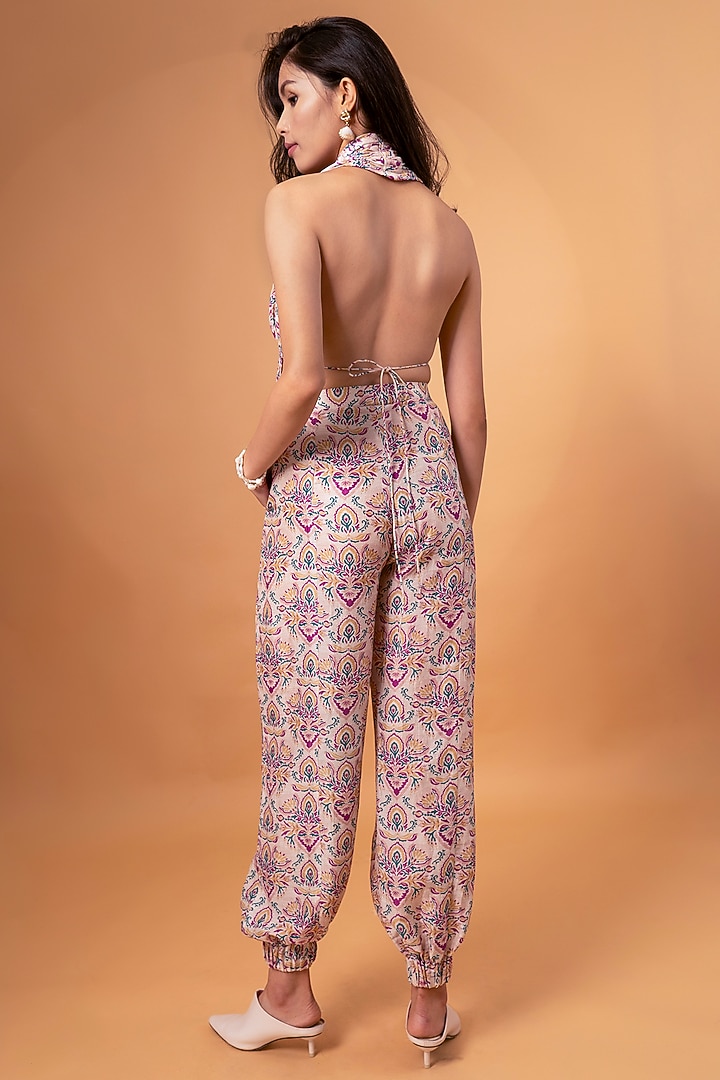 Multi-Colored Cotton Linen Pleated Backless Top by TheRealB at Pernia's Pop Up Shop