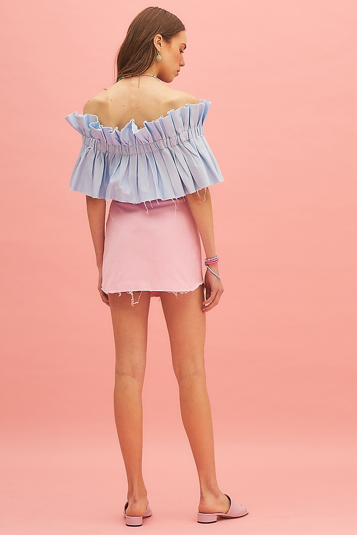 Sky Blue Pleated Tube Top by TheRealB at Pernia's Pop Up Shop