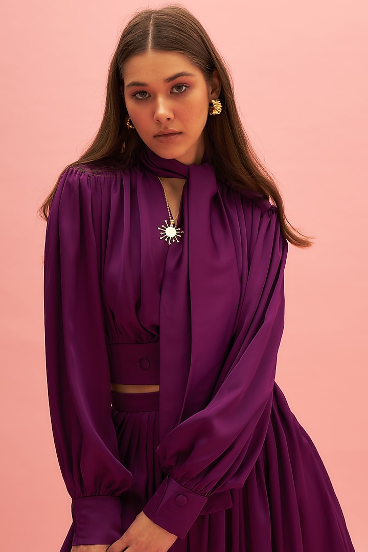 Magenta Satin Blouse by TheRealB at Pernia's Pop Up Shop