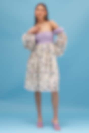 Lavender & White Smocked Summer Dress by TheRealB at Pernia's Pop Up Shop