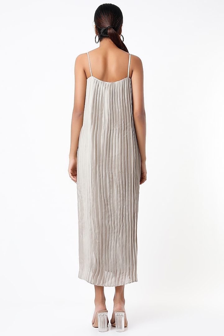 Off-White Pleated Midi Dress by TheRealB