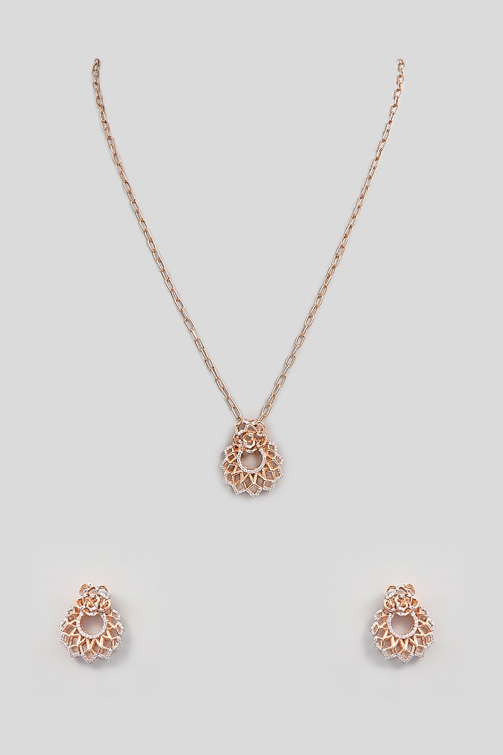 Yellow Gold Finish Zircon Pendant Set In Sterling Silver by TRETA BY BR DESIGNS at Pernia's Pop Up Shop