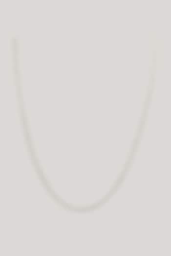 White Finish Chain In Sterling Silver by TRETA BY BR DESIGNS