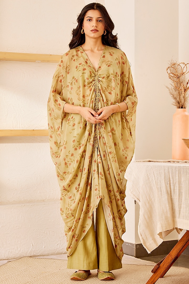 Sage Silk Tunic Set by The Right Cut