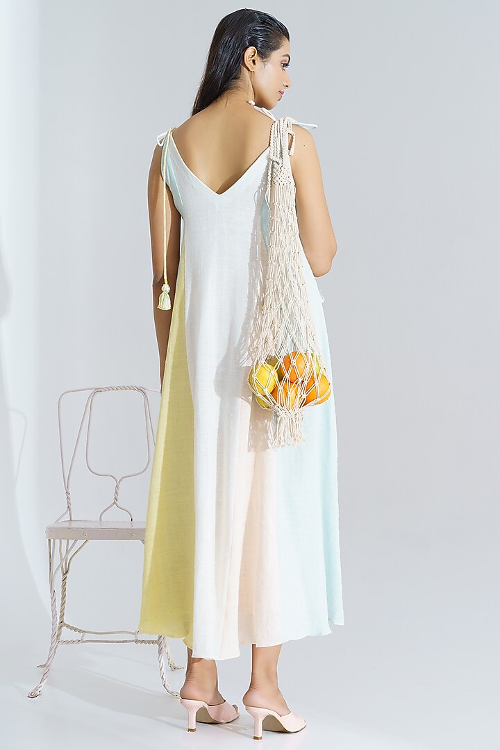 White Handloom Khadi Summer Dress by The Right Cut at Pernia's Pop Up Shop