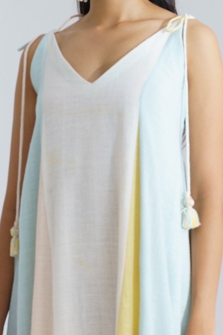 White Handloom Khadi Summer Dress by The Right Cut at Pernia's Pop Up Shop