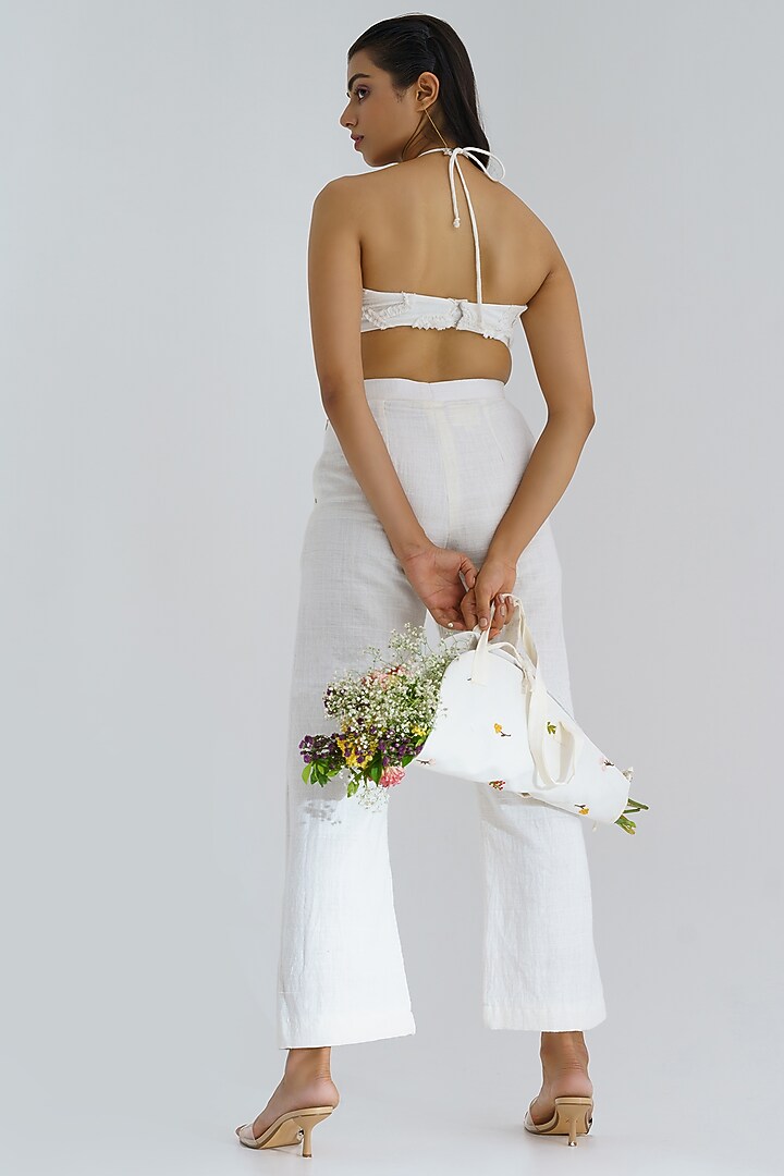 White Khadi Pant Set by The Right Cut at Pernia's Pop Up Shop