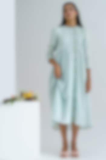 Sky Blue Floral Embroidered Vacation Dress by The Right Cut at Pernia's Pop Up Shop