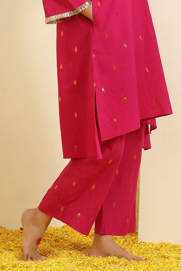 Magenta Pink Cotton Co-Ord Set by Trendy Tokari at Pernia's Pop Up Shop