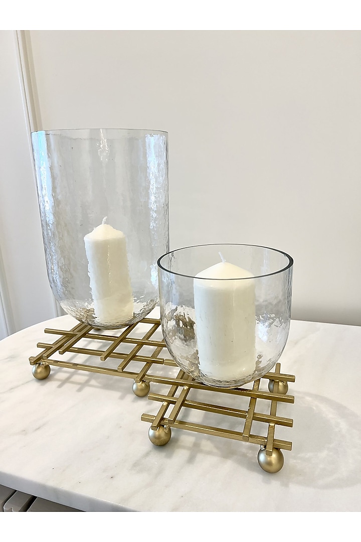Transparent Metal & Mirror Candle Stand by Treasured Occasions
