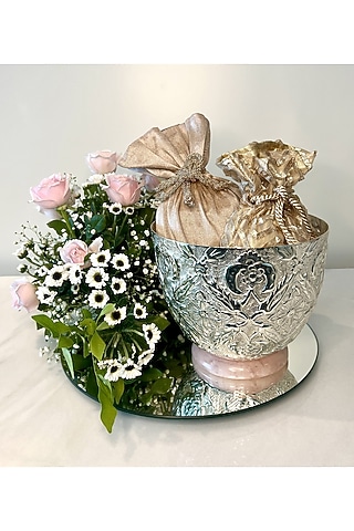 SIlver Metal Bowl by Treasured Occasions