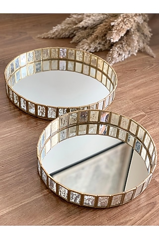 Gold Mirror & Metal Tray by Treasured Occasions