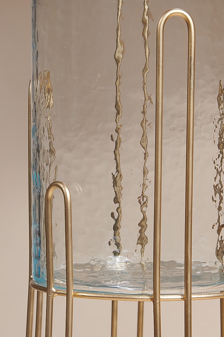 Matt Gold Metal Candle Stand & Planter (Set of 2) by Treasured Occasions at Pernia's Pop Up Shop