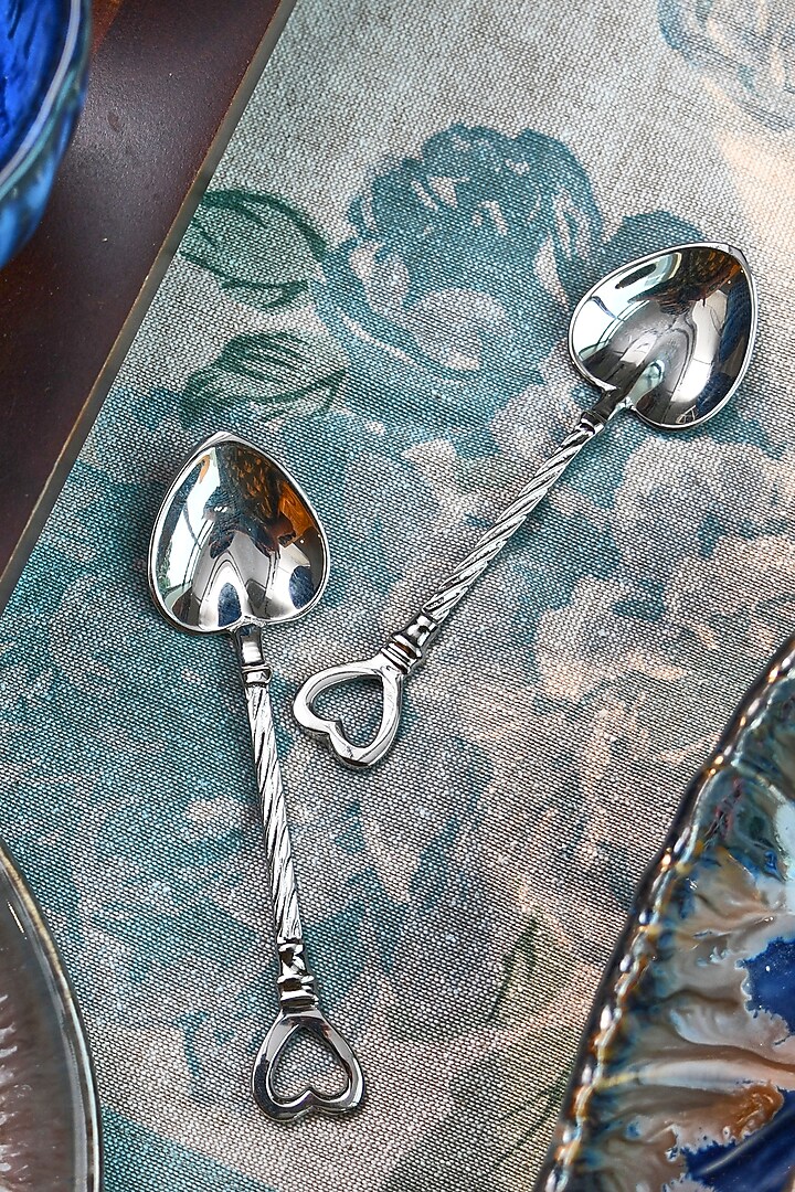 Silver Metal Spoons (Set of 4) by Treasured Occasions at Pernia's Pop Up Shop