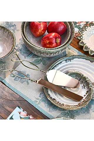 Gold & Rose Gold Cake Knife Set (Set of 2) by Treasured Occasions